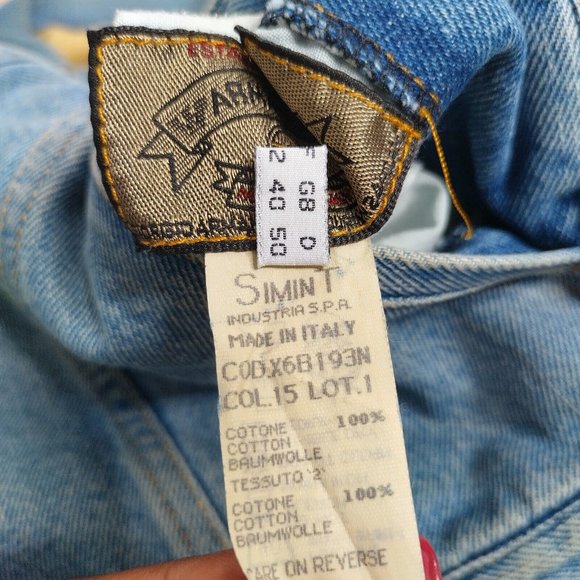 Vintage Armani Jeans Denim Jacket Reversible Mens 34 Blue Made in Italy - small - Picture 16 of 16